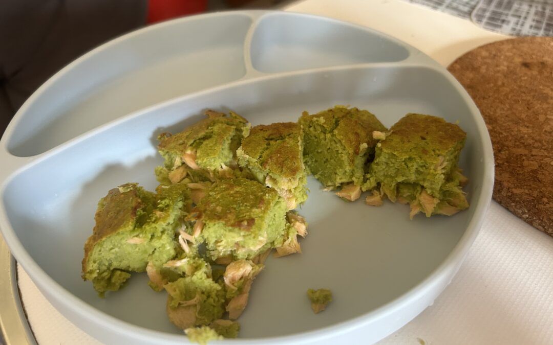 Pastel de salmón y guisantes