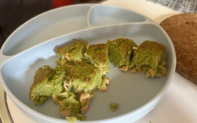 Pastel de salmón y guisantes